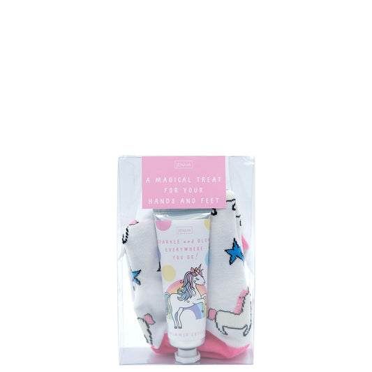 Unicorn A Magical Treat For Your Hands And Feet (30ml Shimmer Lotion & Unicorn Socks) - One Size Fits Most