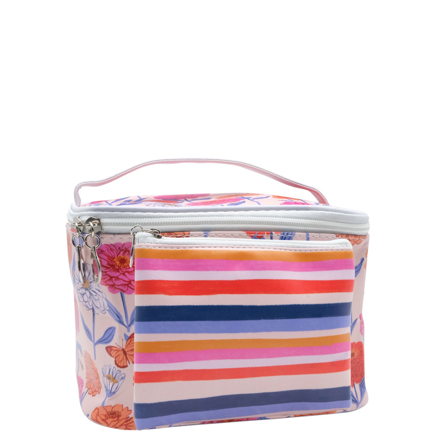 2pc Beauty Bag (Zinnia) - 14 x 10 x 13 - 19 x 9 x 11cm