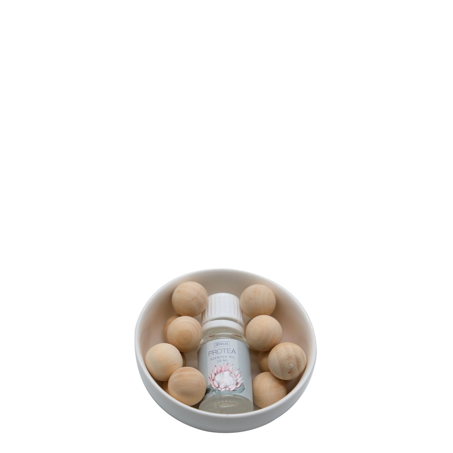 Protea Wooden Beads & Scented Oil Set