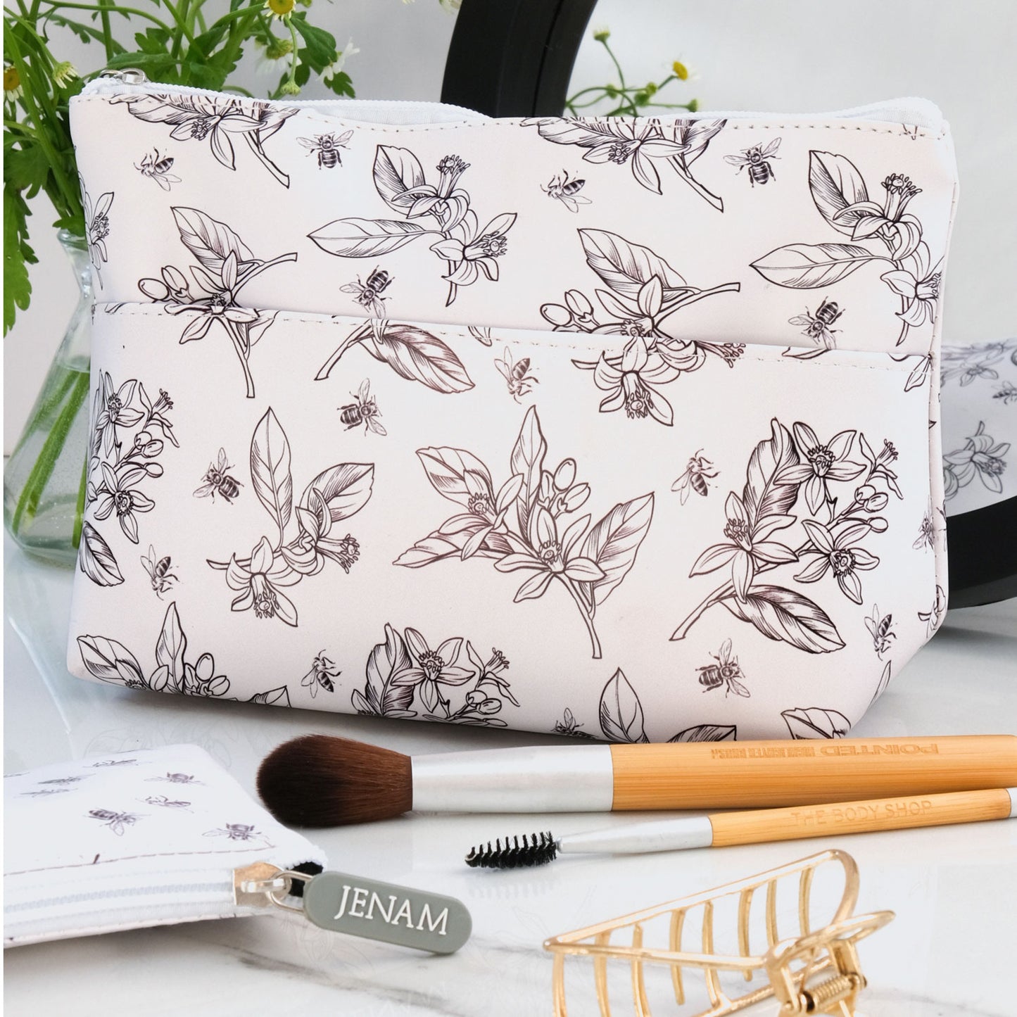 Bee 2pc Pocket Cosbag Set - 20 x 14cm & 15 x 11cm