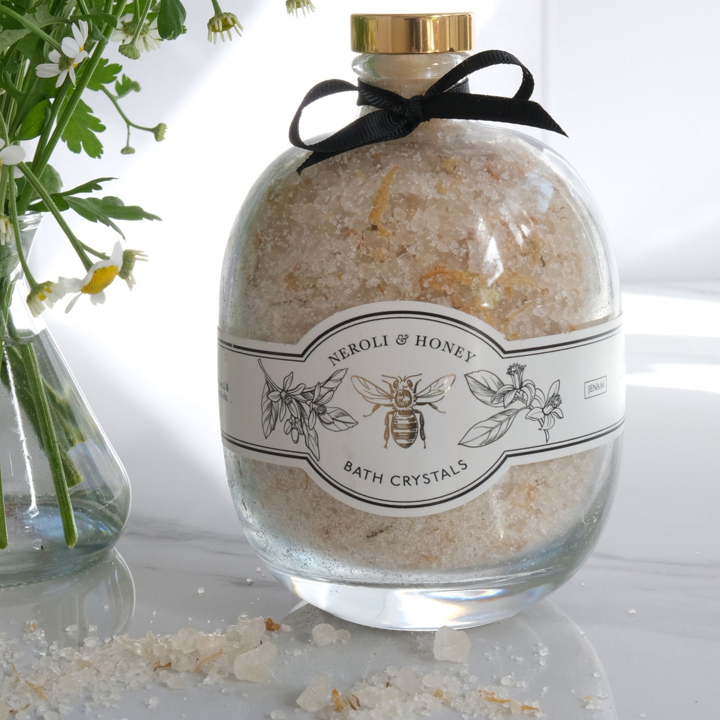 Bee Bath Crystals - (Glass Bottle) - 650g