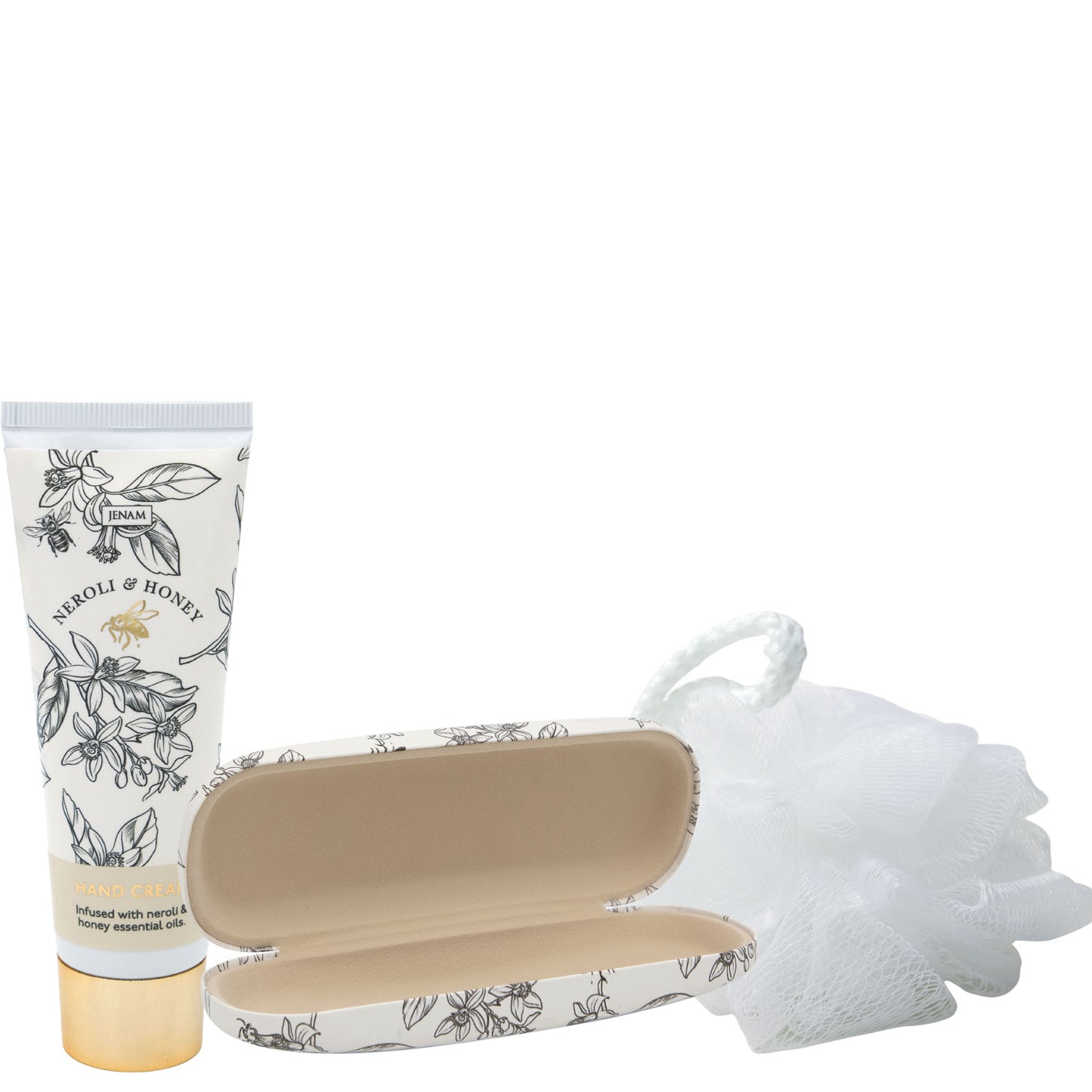 Bee Prepared - 60ml Hand Cream, Glasses Case & Mesh Sponge