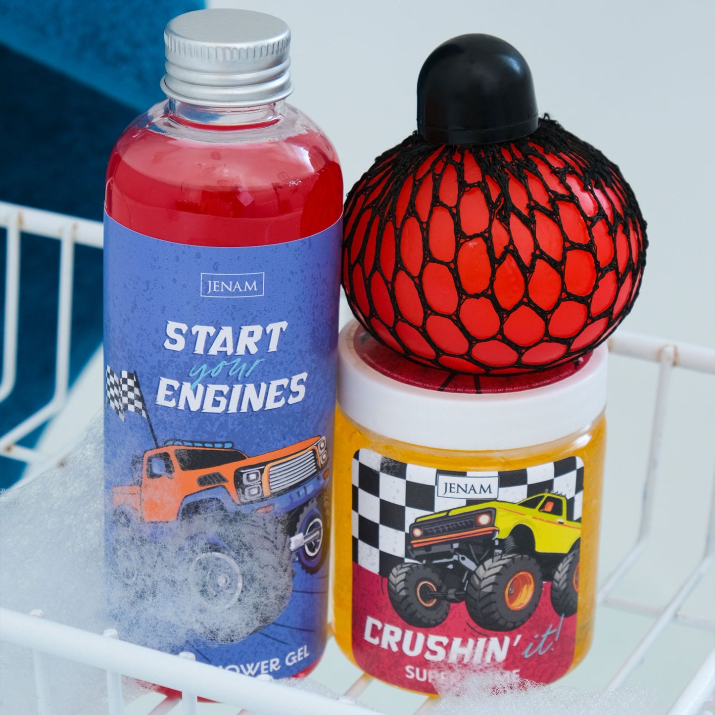 Big Wheels Extreme Adventure - 200ml Bath & Shower Gel, Squishy Toy & Slime