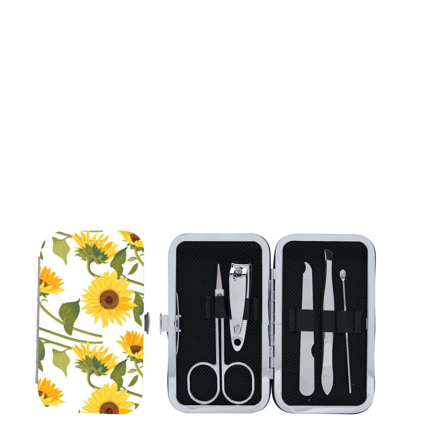 Sunflower Mani Medley - 50ml Shower Gel,50ml Hand Cream & 5pc Manicure Set