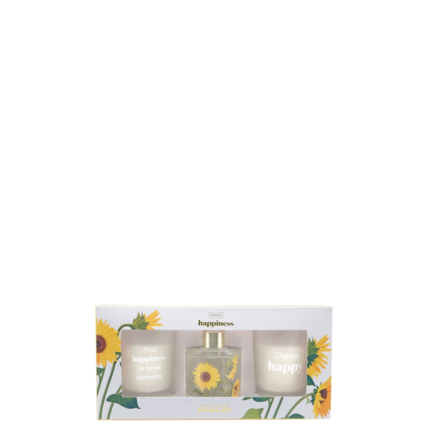 Sunflower Aroma Set - 2 x 60g Candles & 30ml Diffuser