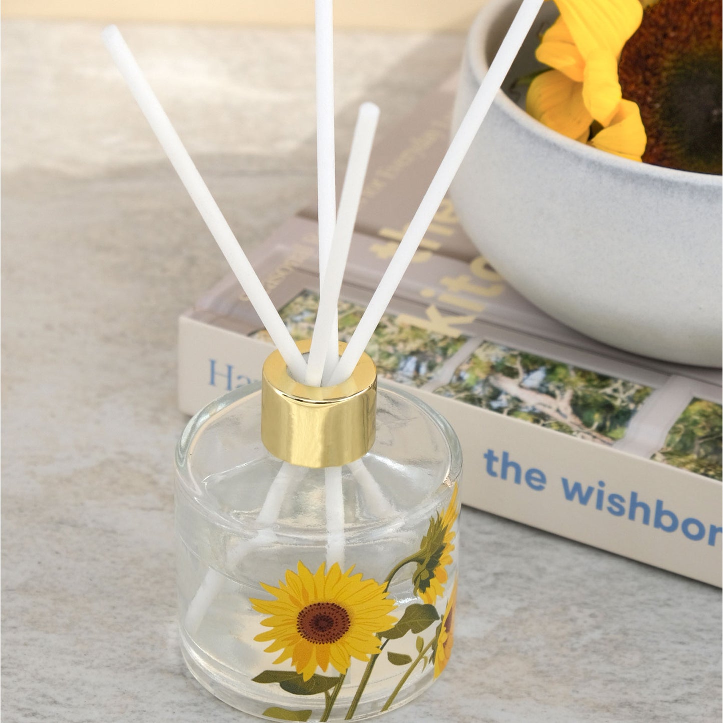 Sunflower Aroma Set - 2 x 60g Candles & 30ml Diffuser
