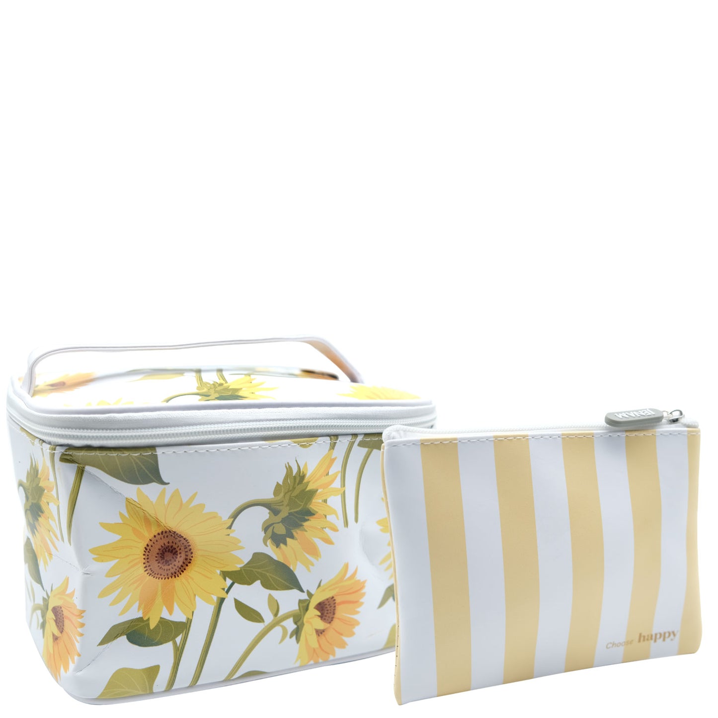 Sunflower 2pc Beauty Bag Set - 21 x 16cm & 17 x 12cm