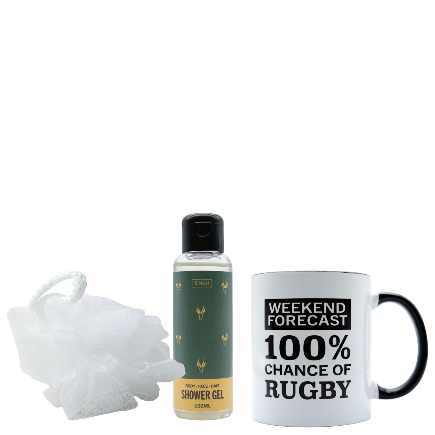 Half Time On The Bench - 100ml 3-In-1 Bath & Shower Gel, 20g Mesh Sponge & Novelty Mug