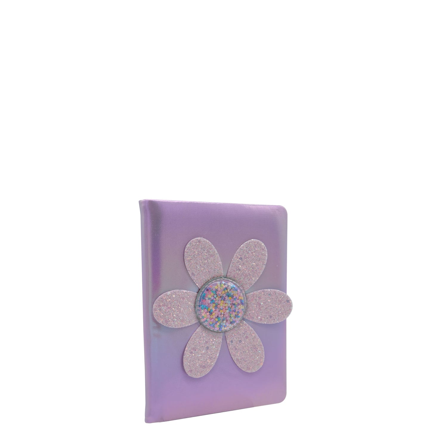 Magical Glitter Flower Notebook - A5 (Lined Pages)