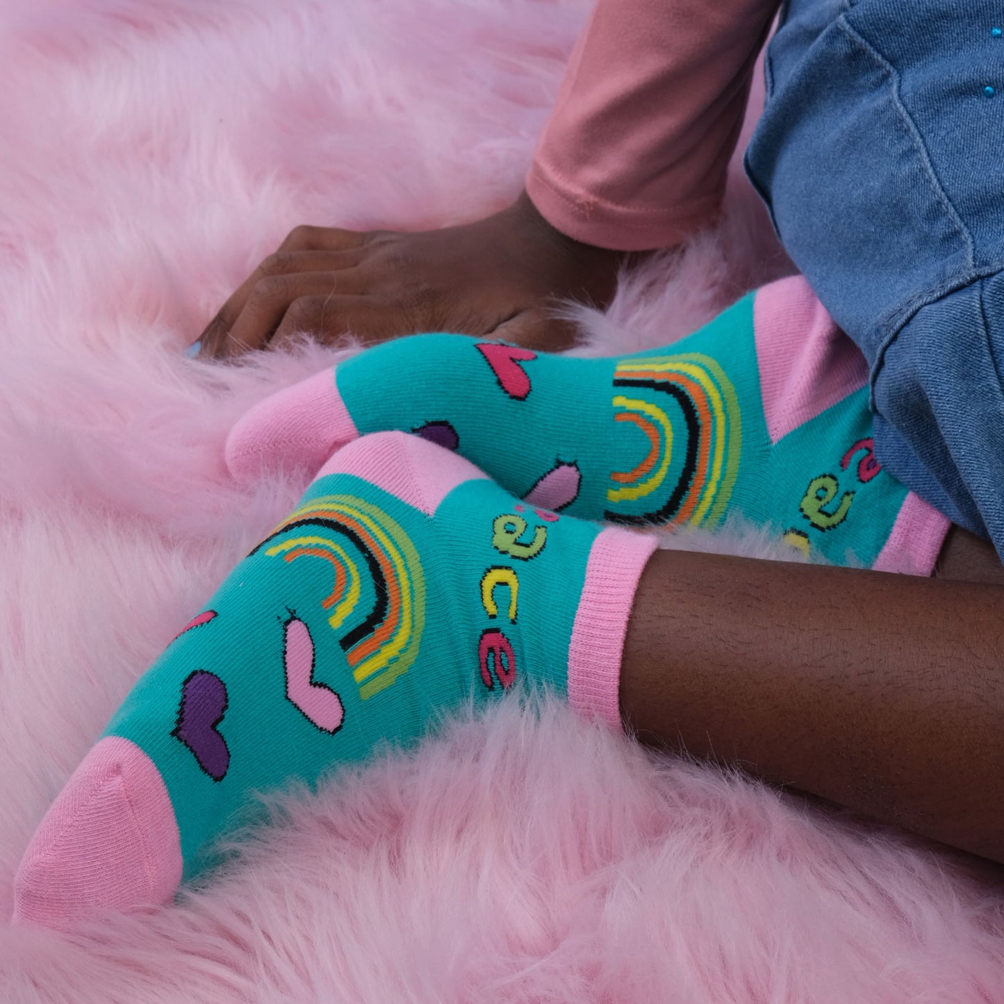 Magical Novelty Ankle Socks (Teal) - One Size Fits Most