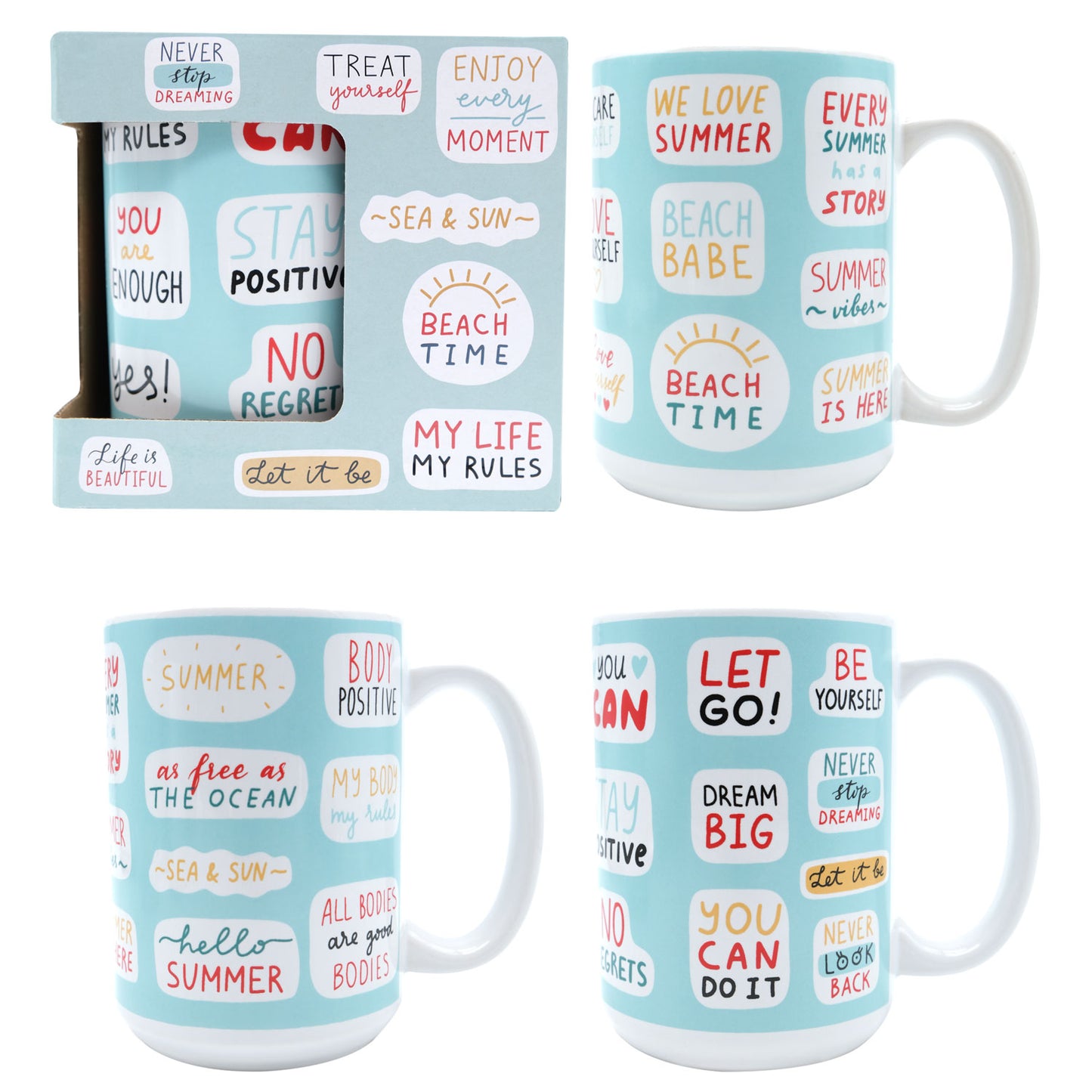 Hey Girl Quirky Words Mugs - 500ml