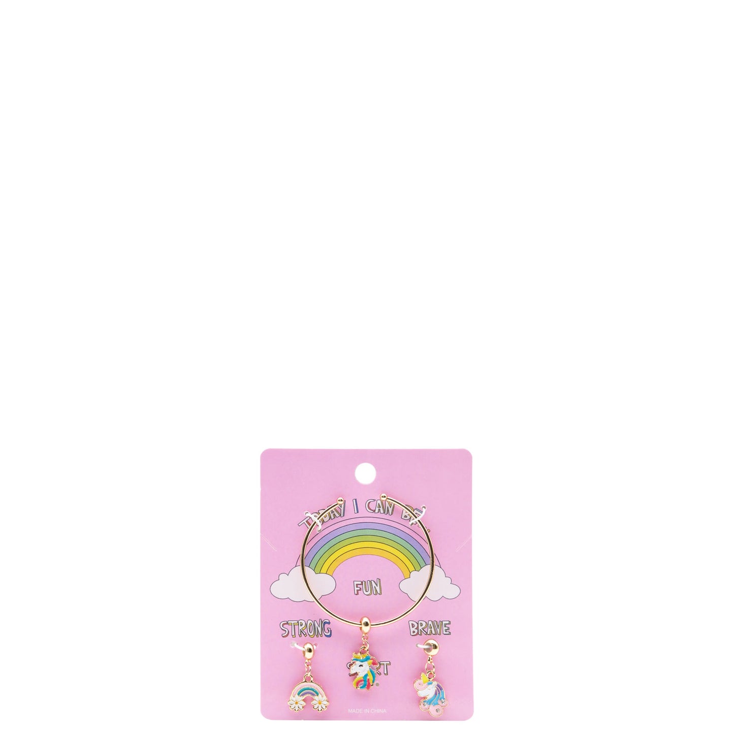 Hey Girl Bangle With 3 Charms - 1 x Bangle & 3 x Charms