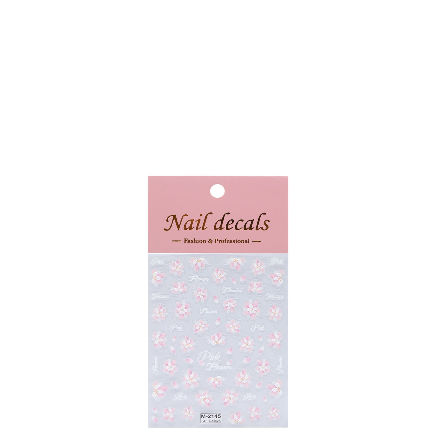 Hey Girl Nail Decals Pink Flowers