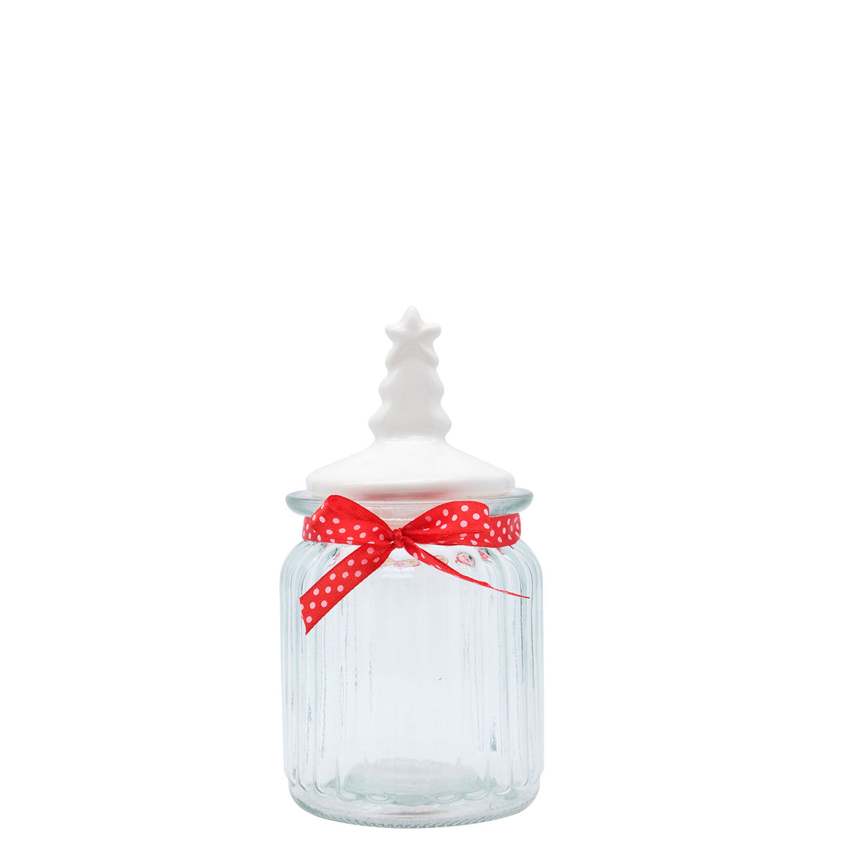 Glass Jar - Ceramic Tree Lid