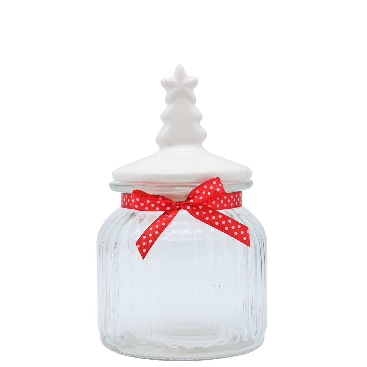 Glass Jar - Ceramic Tree Lid