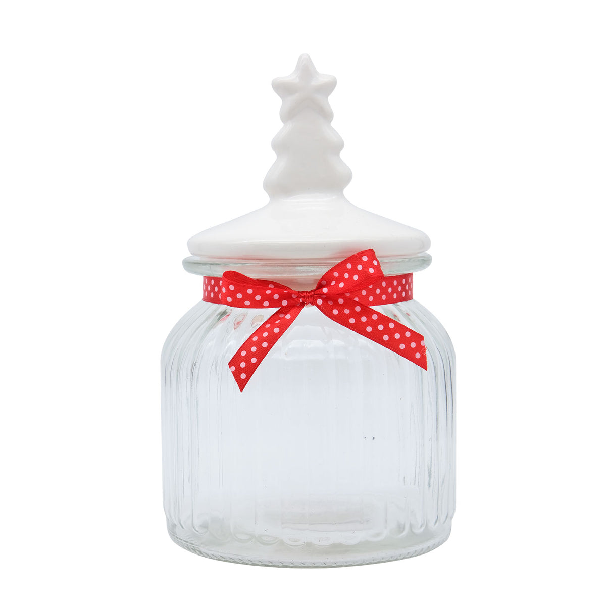 Glass Jar - Ceramic Tree Lid