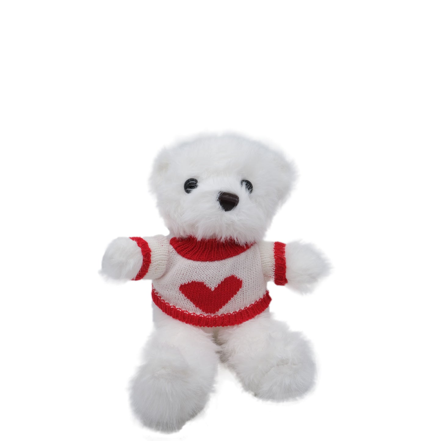Valentines Day Accessories - Plush Teddy White With Knitted Jersey