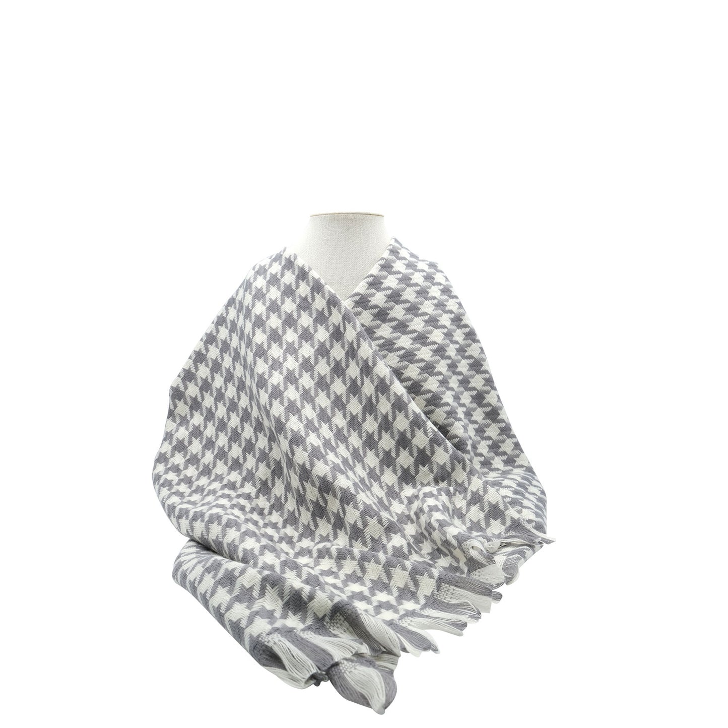 Cosy Pashmina (Grey Houndstooth)