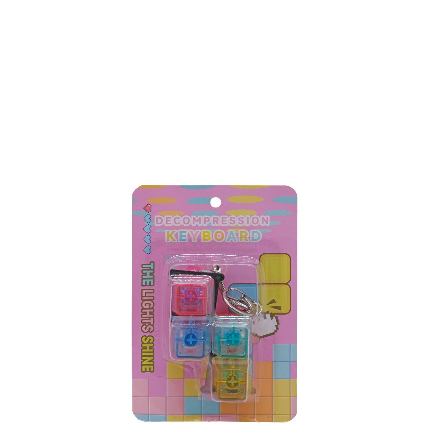 Keyboard Clicker Keyring With Lights - 6 x 4 cm