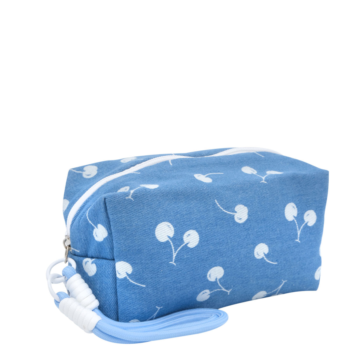 Cherry - Denim Makeup Bag