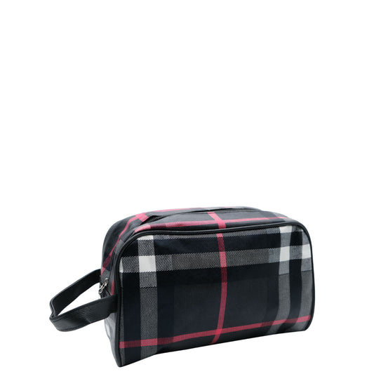 Gents Mock Tartan Wash Bag (23 x 14 x 12cm)