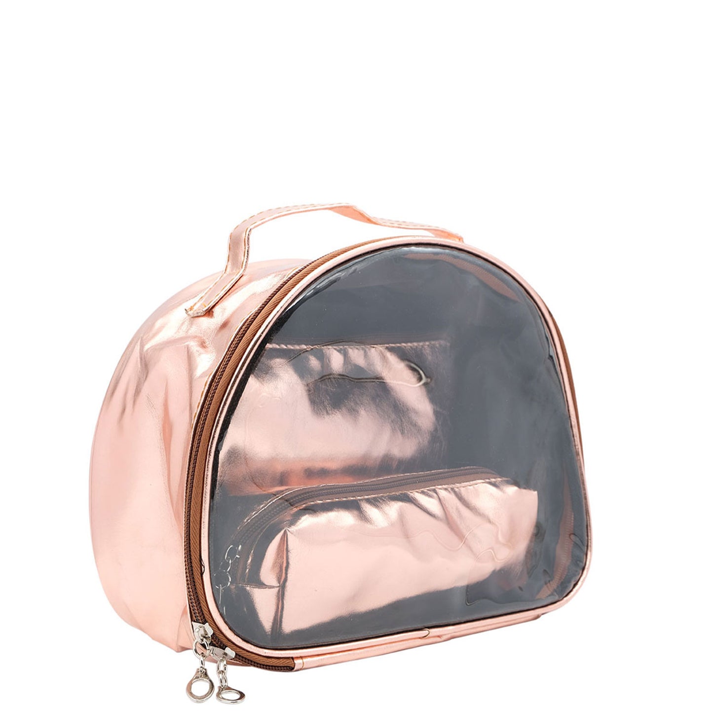 Rose Gold 3pc Beauty Bag Set