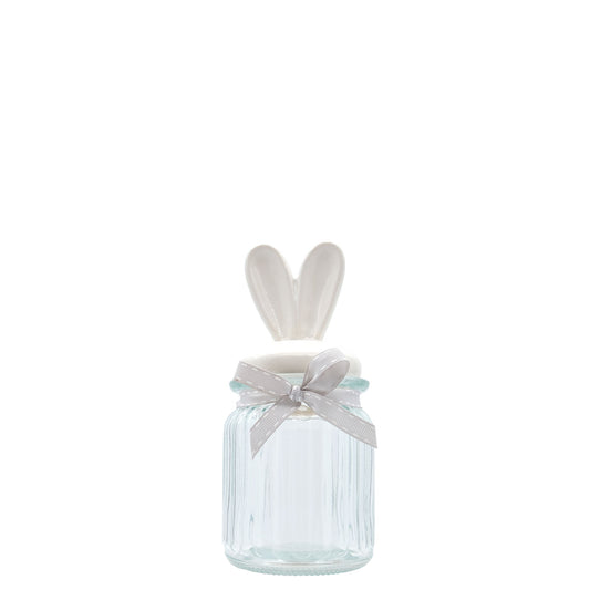 Easter - Glass Jar (With Ceramic Bunny Ears)