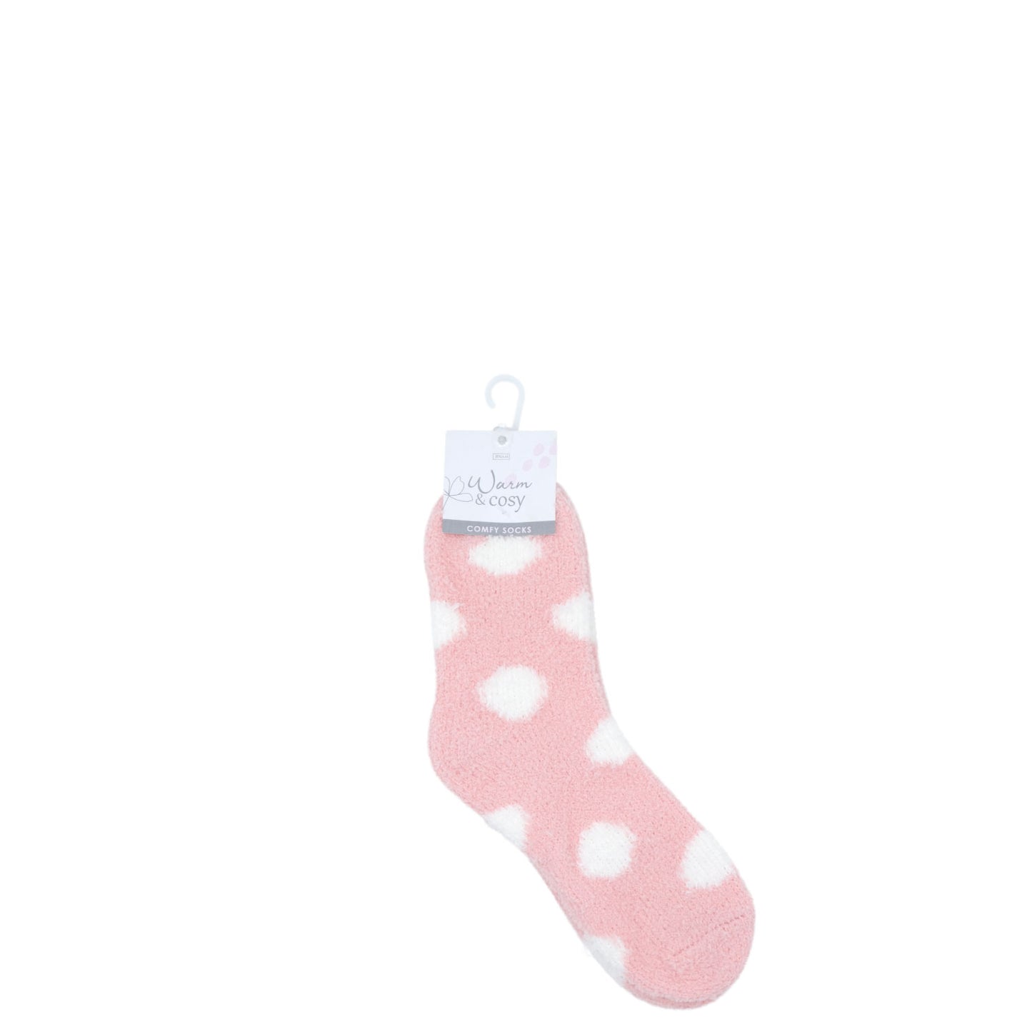 Cosy Fluffy Socks - (Pink Dots)