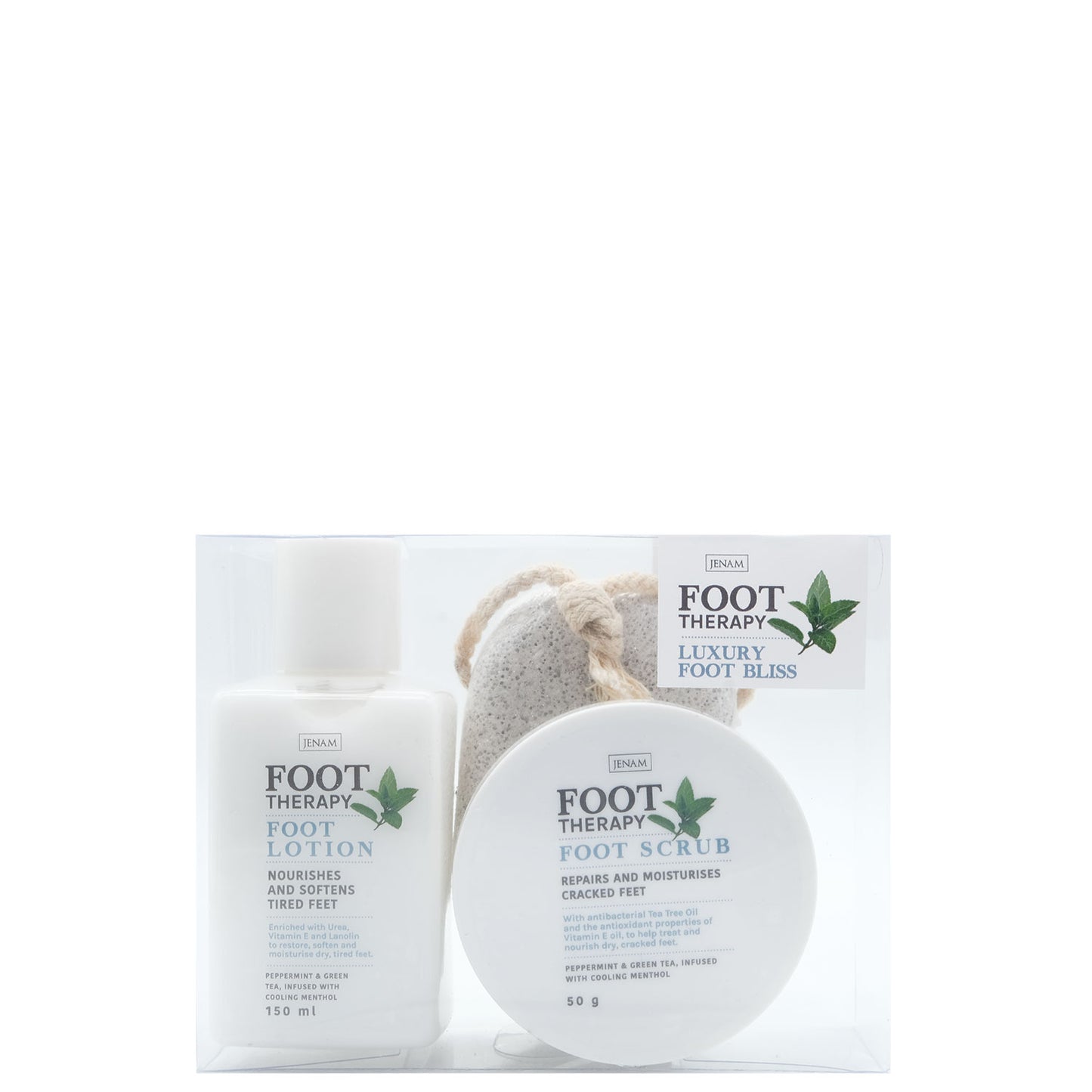 Foot Therapy Luxury Foot Bliss - 150ml Foot Lotion, 50g Foot Scrub & Pumice Stone