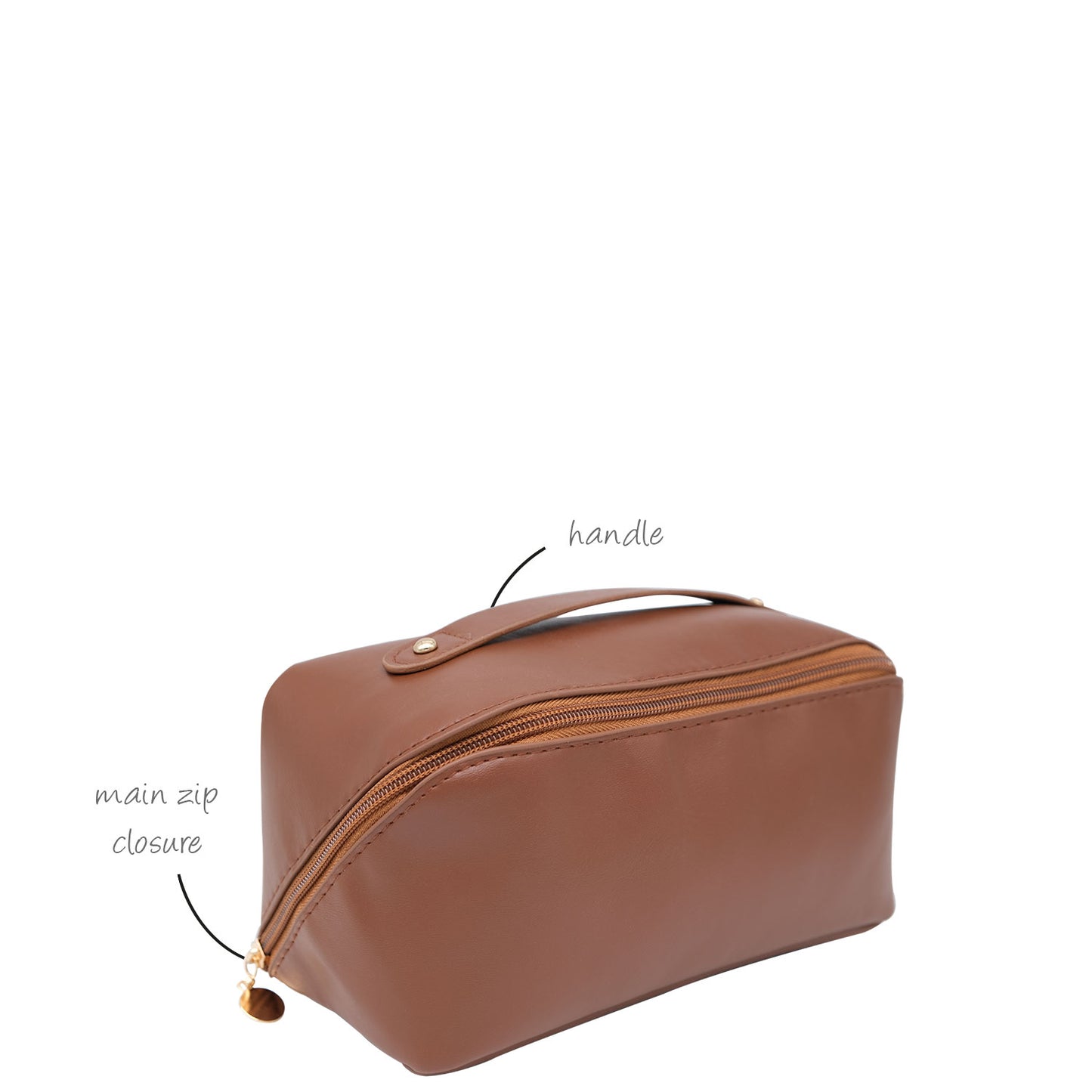 Out Of Africa Makeup Bag (Saddle Brown) - 23 X 12 X 11cm