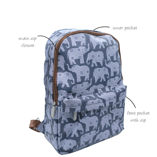 Out Of Africa Backpack (Elephant) - 30 X 17 X 40cm