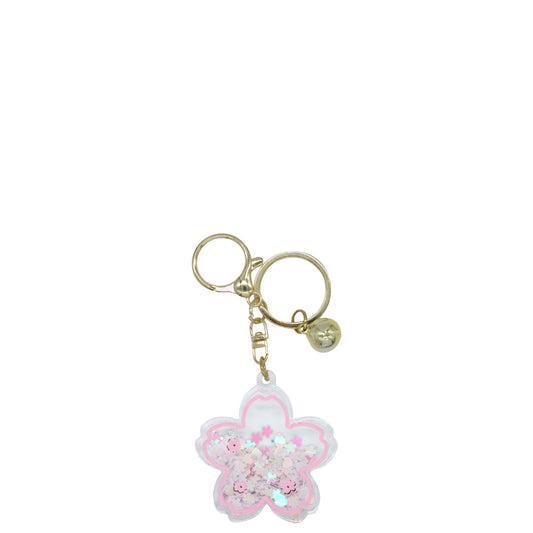 Flower Glitter Keyring - 5cm