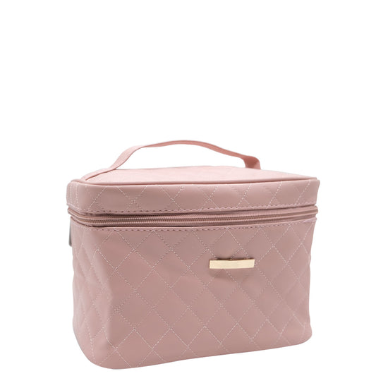 Vanity Bag (Pink Quilt) - 21 X 15 X 16cm