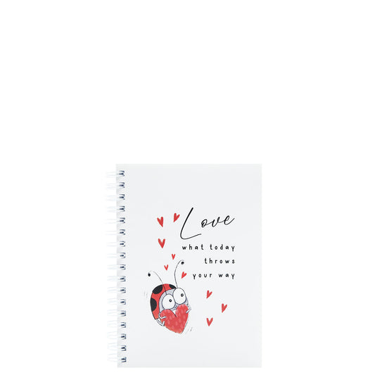 Love Bug Spiral Notebook (Lined) (Love What Today Throws Your Way) - A6