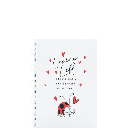 Love Bug Spiral Notebook (Lined) (Loving Life Intentionally One Thought At A Time) - A5