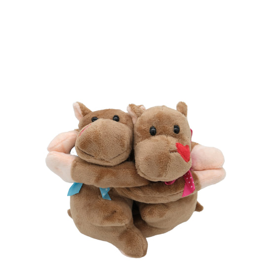 Double Love Plush - Hippo - (Sewn Together) - 13cm