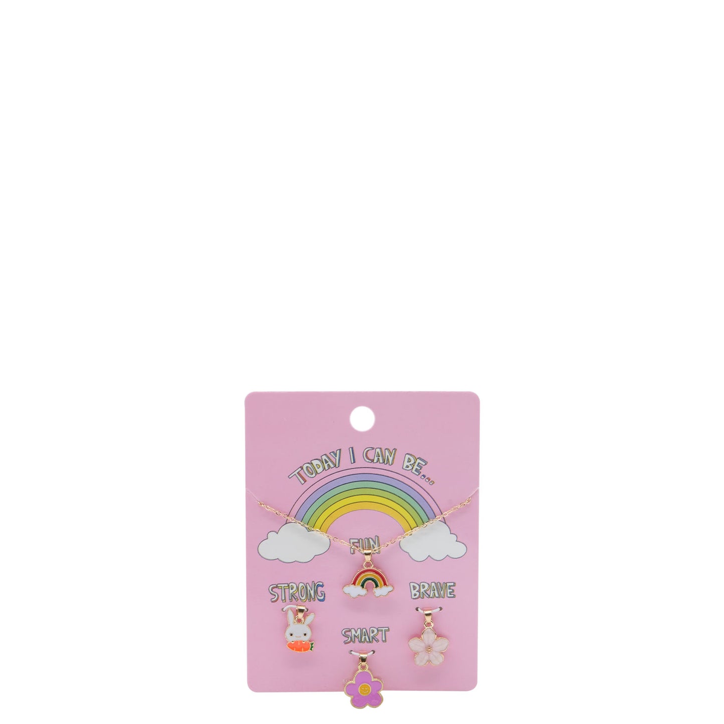 Hey Girl Necklace With 4 Assorted Pendants