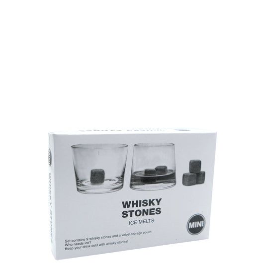 Novelty Whisky Stones - 9 Whisky Stones & Velvet Storage Pouch