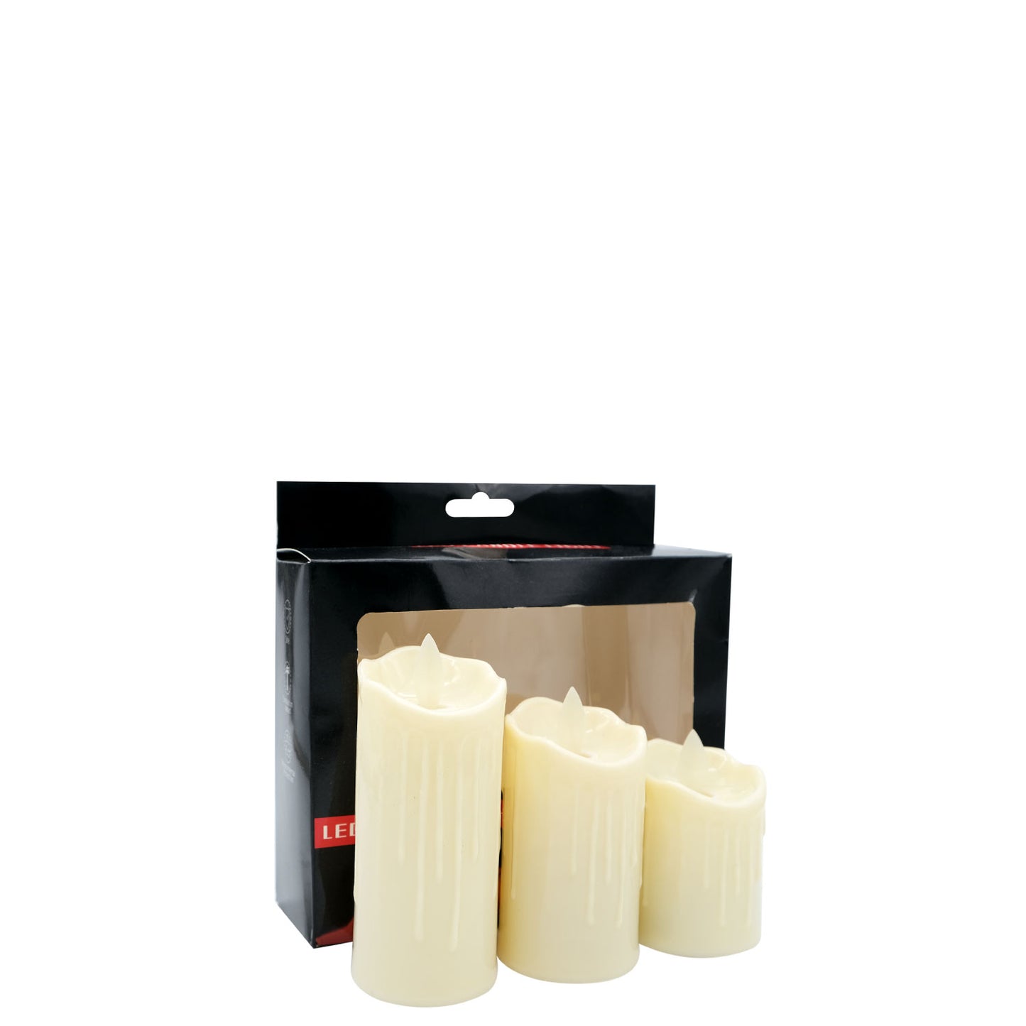 LED Candles (3 Pack) - 5 x 6.5cm - 5 x 9cm - 5 x 11cm
