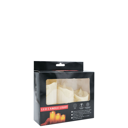 LED Candles (3 Pack) - 5 x 6.5cm - 5 x 9cm - 5 x 11cm