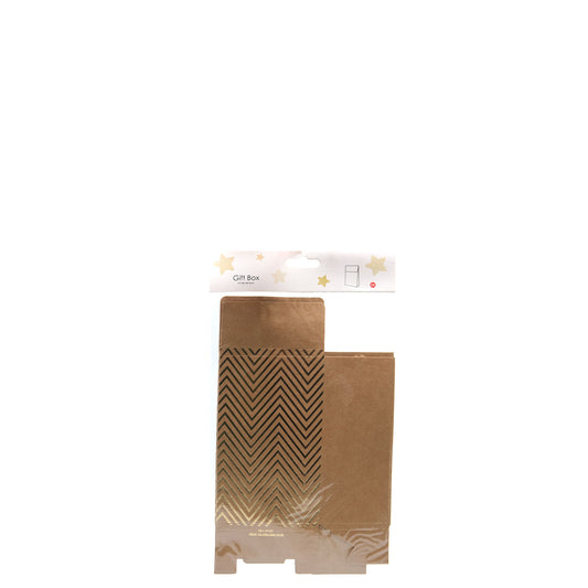 2 x Foiled Kraft Gift Boxes (Assorted) - 9 x 6.5 x 16cm