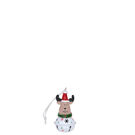 Christmas - Reindeer Bell Ornament (Metal)