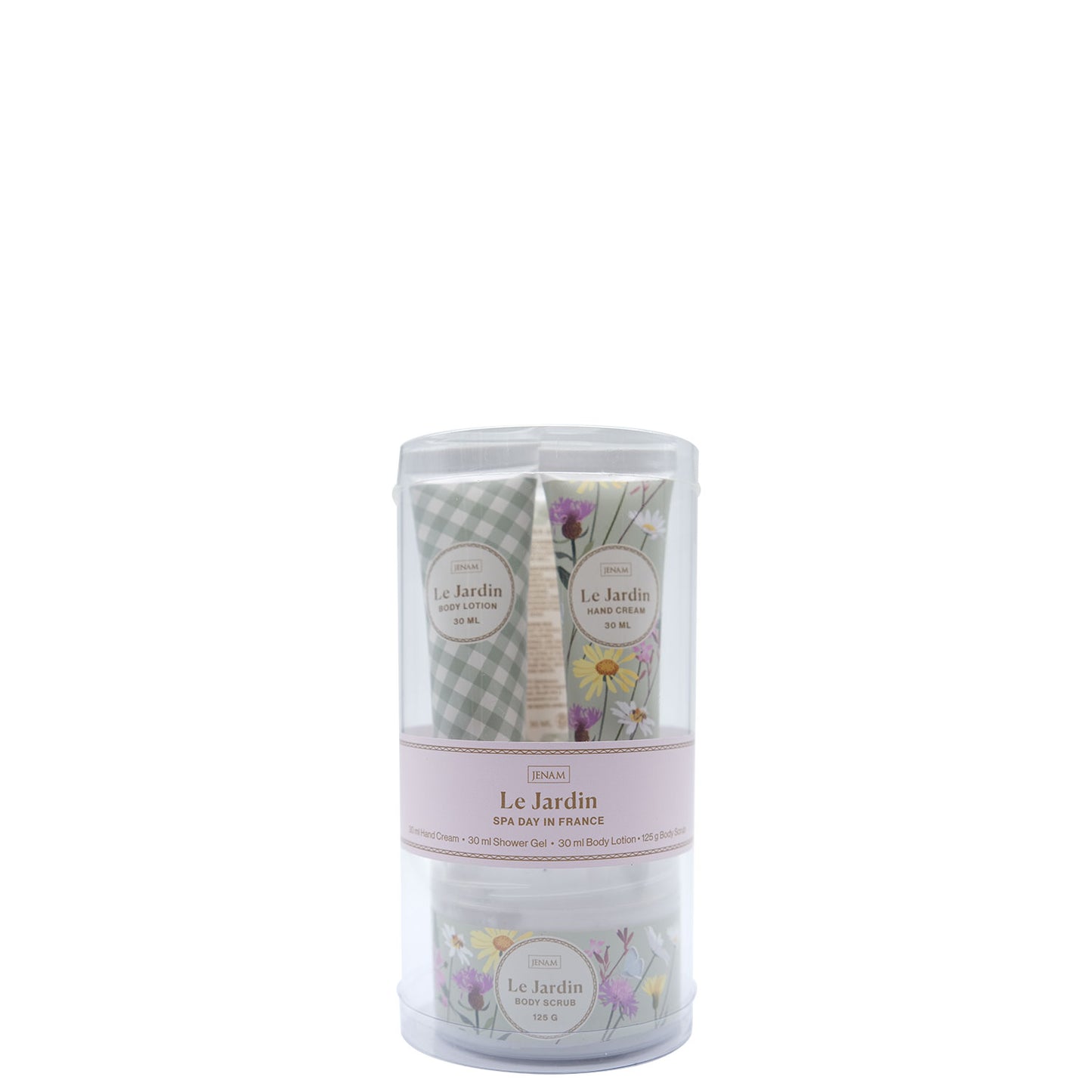 Le Jardin Spa Day In France - 30ml Hand Cream, 30ml Shower Gel, 30ml Body Lotion & 125g Body Scrub