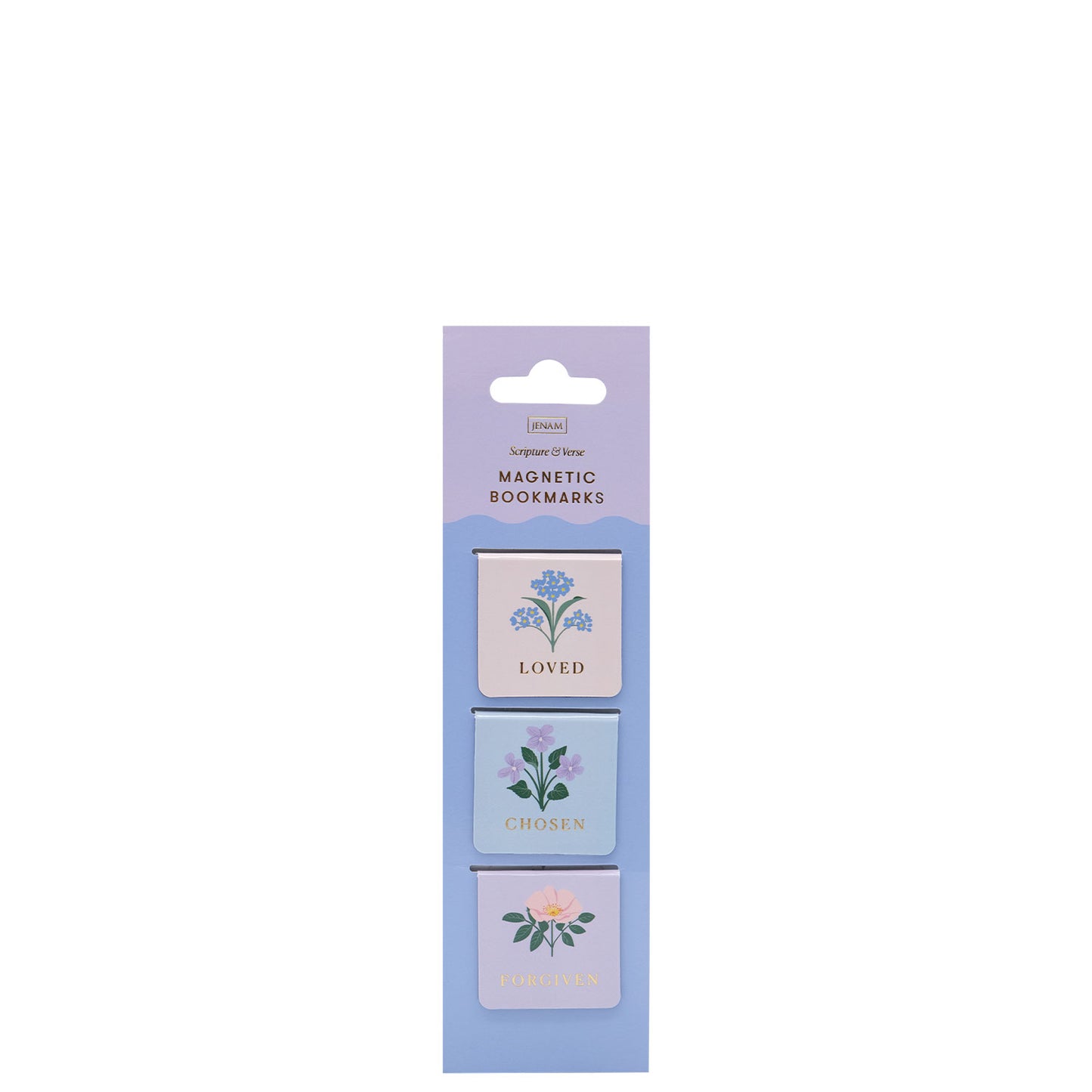 Scripture & Verse 3pc Magnetic Bookmark Set (Loved / Chosen / Forgiven)