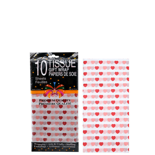 Valentines Day Accessories - Tissue Paper (Hearts)