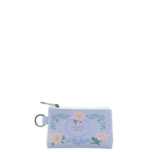 Scripture & Verse Keyring Coin Purse (Saved By Grace) - 13 x 8cm
