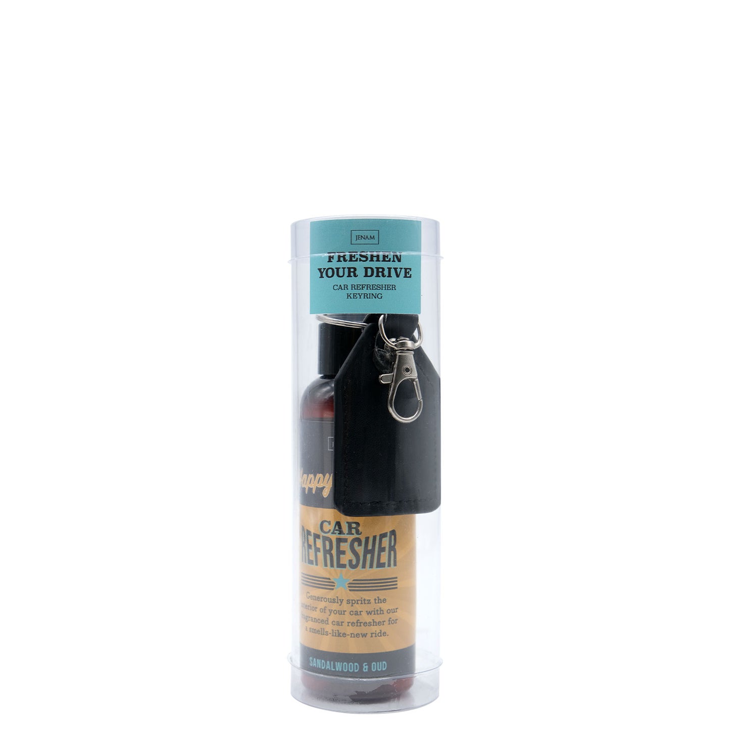 Happy Travels Freshen Your Drive - 150ml Car Refresher & Keyring (6cm)