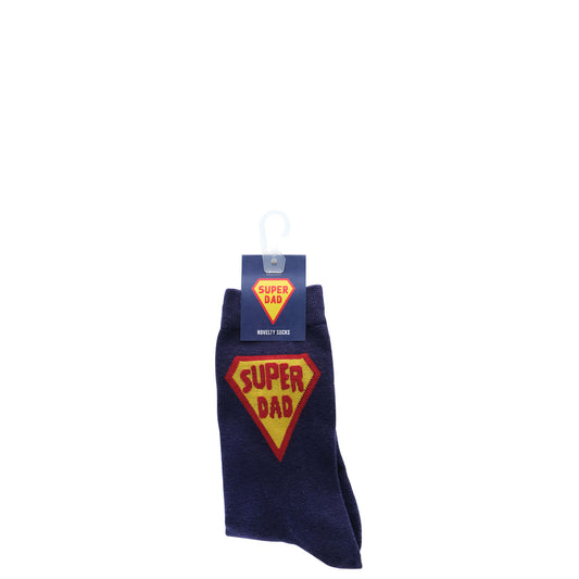 Happy Travels Novelty Socks (Super Dad) - One Size Fits Most