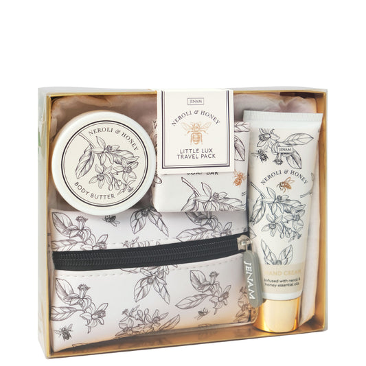 Bee Little Lux Travel Pack - 60ml Hand Cream, 50g Body Butter, 50g Soap & Keyring Coin Purse