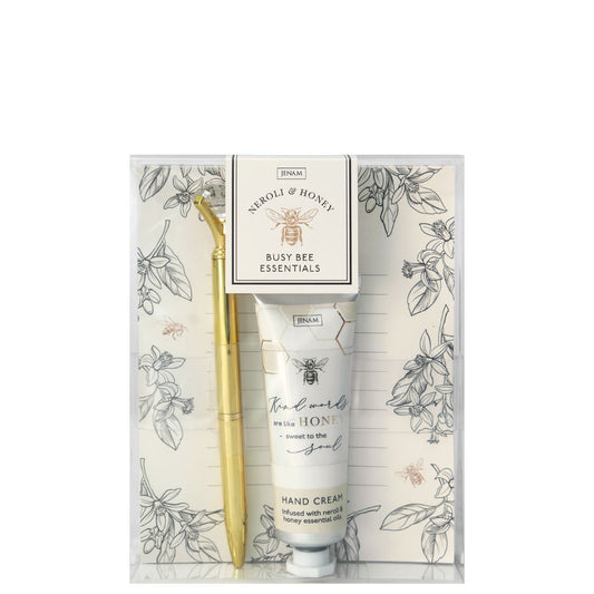 Bee Busy Bee Essentials - 30ml Hand Cream, Notepad (113mm x 145mm) & Pen